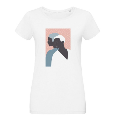Футболка женская «Пара», белая, размер S