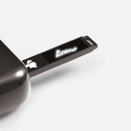 Флешка markBright Black с белой подсветкой