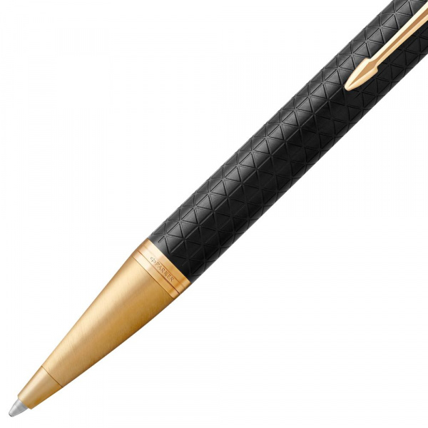 ручка шариковая parker im premium black/gold gt