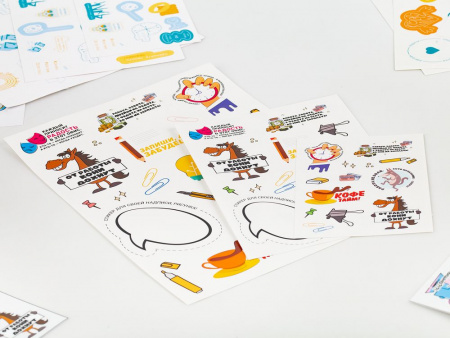 наклейки бумажные sticker pack на заказ