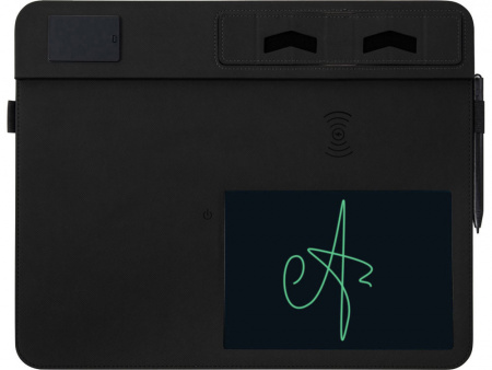 многофункциональный коврик для мыши «multi pad» с беспроводной зарядкой и lcd экраном, 10 вт