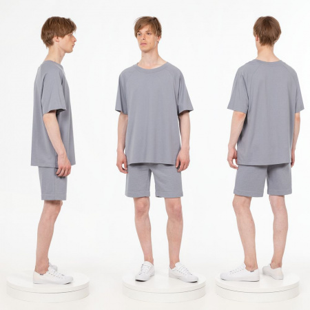 Футболка унисекс T2, серая, размер XL/XXL