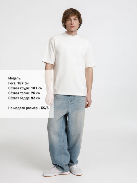 Футболка оверсайз унисекс Sideline, молочно-белая, размер XS/S