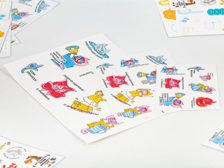 наклейки бумажные sticker pack на заказ