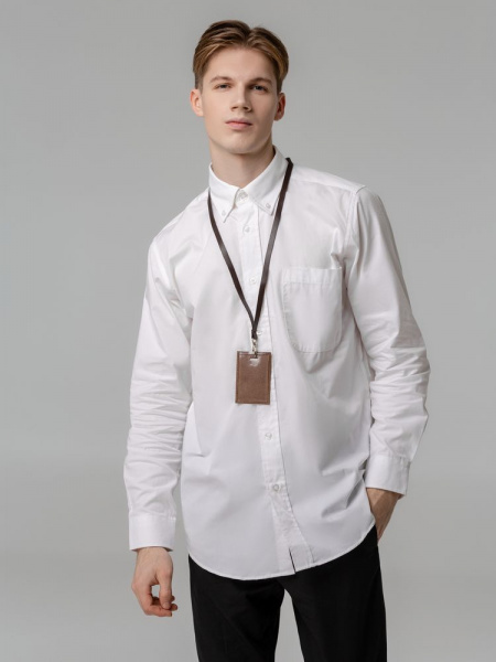 лента для бейджа leather long
