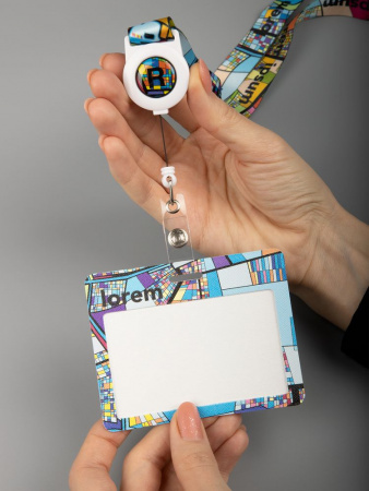 лента для бейджа с ретрактором tapeprint на заказ