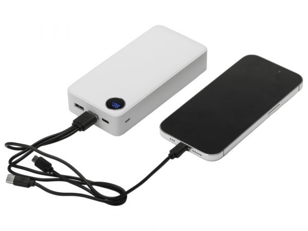 внешний аккумулятор «mild pro» c быстрой зарядкой qc/pd, soft-touch, 20 000 mah