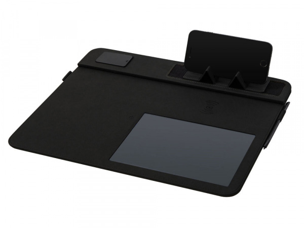 многофункциональный коврик для мыши «multi pad» с беспроводной зарядкой и lcd экраном, 10 вт