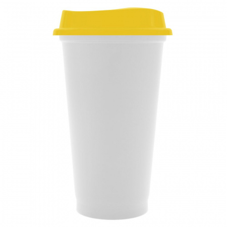 Стакан с крышкой Color Cap White