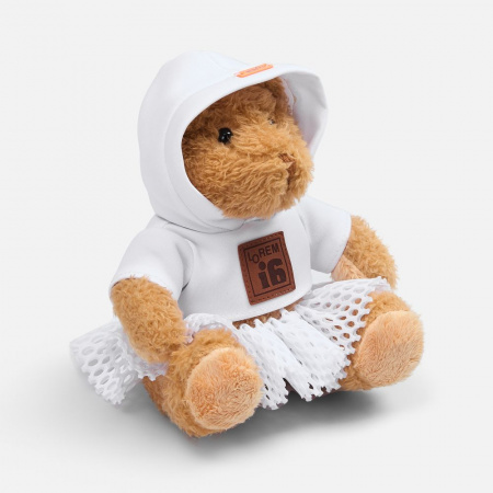 Мягкая игрушка «Мишка Cuddleton» в белом худи