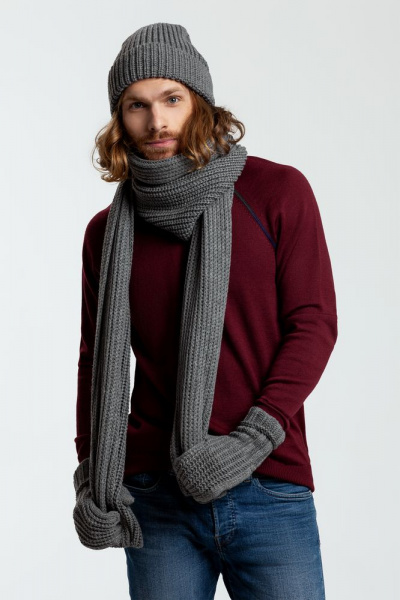 Варежки Nordkyn, серый меланж (эбонит), размер S/M